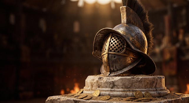 Herní stůl s kartami a žetony pod světly